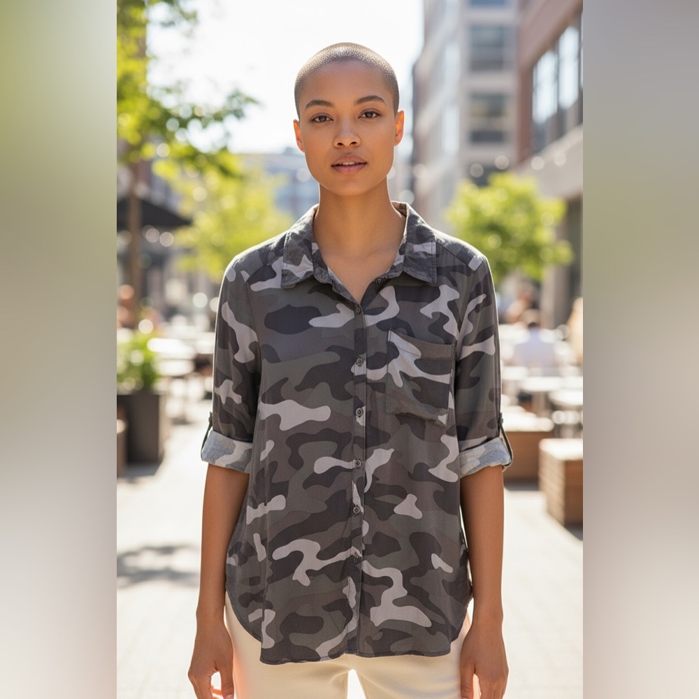 Natural Reflections‎ camouflage long sleeve shirt medium